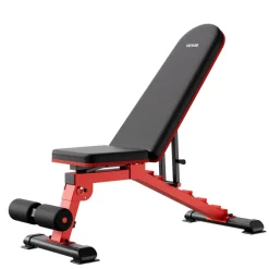 VEVOR Weight Bench, 1200lbs Heavy Duty Stable Weight Bench Press for Full Body Workout, Adjustable Exercise Sit up Bench for Home Gym Strength Training, Flat Bench with Quick Folding & Fast Adjustment