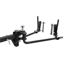 VEVOR Weight Distribution Hitch, 1,500 lbs Weight Distributing Hitches Kit with Sway Control for Trailer, 2-In Solid Steel Shank, 2-5/16 in Alloy Steel Ball, Powder Coated Load Leveling Hitch, Black
