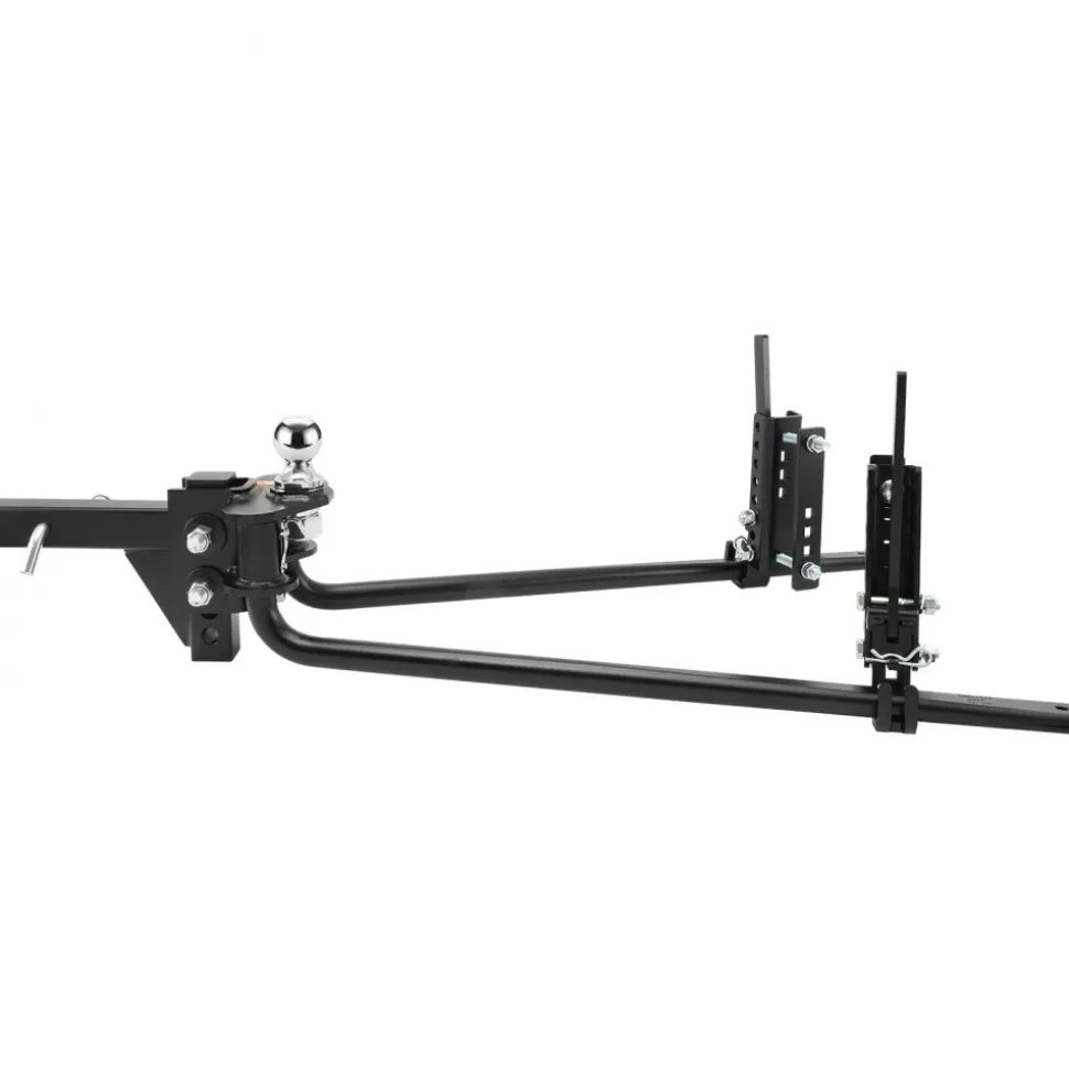 VEVOR Weight Distribution Hitch, 1,500 lbs Weight Distributing Hitches Kit with Sway Control for Trailer, 2-In Solid Steel Shank, 2-5/16 in Alloy Steel Ball, Powder Coated Load Leveling Hitch, Black
