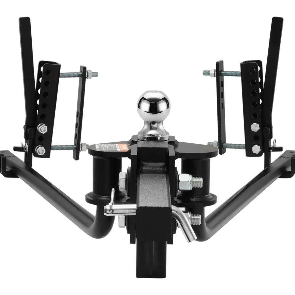 VEVOR Weight Distribution Hitch, 1,500 lbs Weight Distributing Hitches Kit with Sway Control for Trailer, 2-In Solid Steel Shank, 2-5/16 in Alloy Steel Ball, Powder Coated Load Leveling Hitch, Black