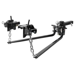 VEVOR Weight Distribution Hitch, 10000 lbs Max Towing & 1000 lbs Max Tongue, Weight Distributing Hitches Kit Includes 2 in Shank and 2-5/16 in Ball, Load Leveling Hitch for Trailers, Black