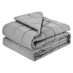 VEVOR Weighted Blanket, 25 lbs, 88 x 104 in King Size, Cooling Breathable Heavy Blanket with Glass Beads, All-Season Use, Suitable for 250-310 lbs Adults, Anxiety Stress Relief, Improve Sleep, Grey