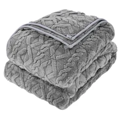 VEVOR Weighted Blanket, 20 lbs, 60 x 80 in Queen Size, Sherpa Fleece Heavy Blanket with Glass Beads, Soft Warm Cozy Fluffy Touch, for 200-250 lbs Adults, Anxiety Stress Relief, Improve Sleep, Grey