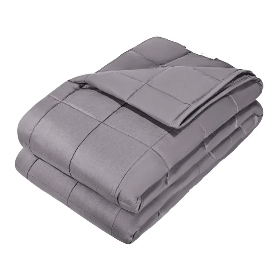 VEVOR Weighted Blanket, 25 lbs, 80 x 87 in King Size, Soft 100% Cotton Heavy Blanket with Glass Beads, Breathable Material, Suitable for 250-310 lbs lbs Adults, Anxiety Stress Relief, Improve Sleep, Grey