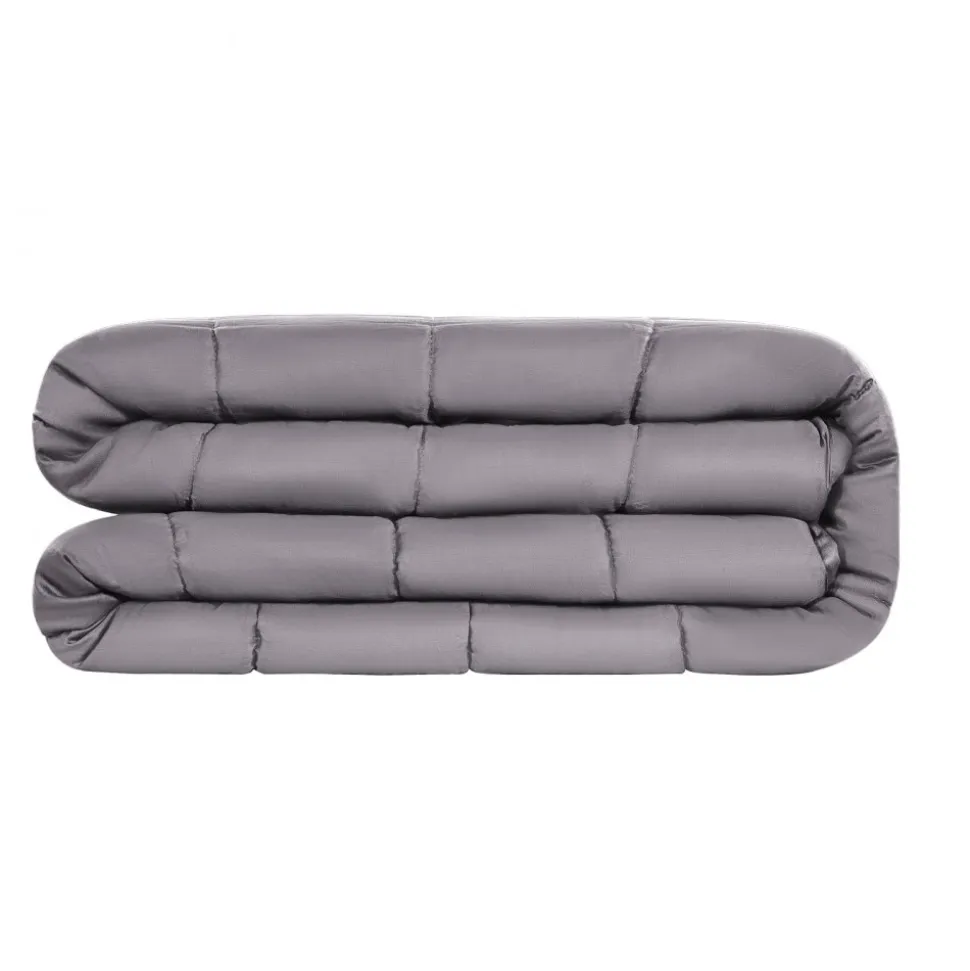 VEVOR Weighted Blanket, 25 lbs, 80 x 87 in King Size, Soft 100% Cotton Heavy Blanket with Glass Beads, Breathable Material, Suitable for 250-310 lbs lbs Adults, Anxiety Stress Relief, Improve Sleep, Grey