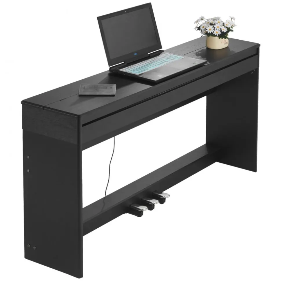 VEVOR Weighted Digital Piano, 88 Keys Fully Weighted, Electric Piano Keyboard with Furniture Stand, Power Adapter, Triple Pedal, 680 Tones, Support Wireless Connection, with Headphones, for Beginners