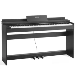 VEVOR Weighted Digital Piano, 88 Keys Fully Weighted, Electric Piano Keyboard with Furniture Stand, Power Adapter, Triple Pedal, 680 Tones, Support Wireless Connection, with Headphones, for Beginners