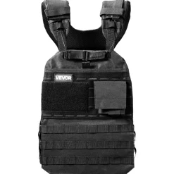 VEVOR Weighted Vest, Body Weight Vest with Shoulder Pad, and Reflective Stripe, Exercise Set for Men Women, Workout Equipment for  Strength Training, Running, Jogging, Fitness, Muscle Building
