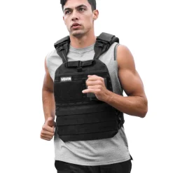 VEVOR Weighted Vest, Body Weight Vest with Shoulder Pad, and Reflective Stripe, Exercise Set for Men Women, Workout Equipment for  Strength Training, Running, Jogging, Fitness, Muscle Building