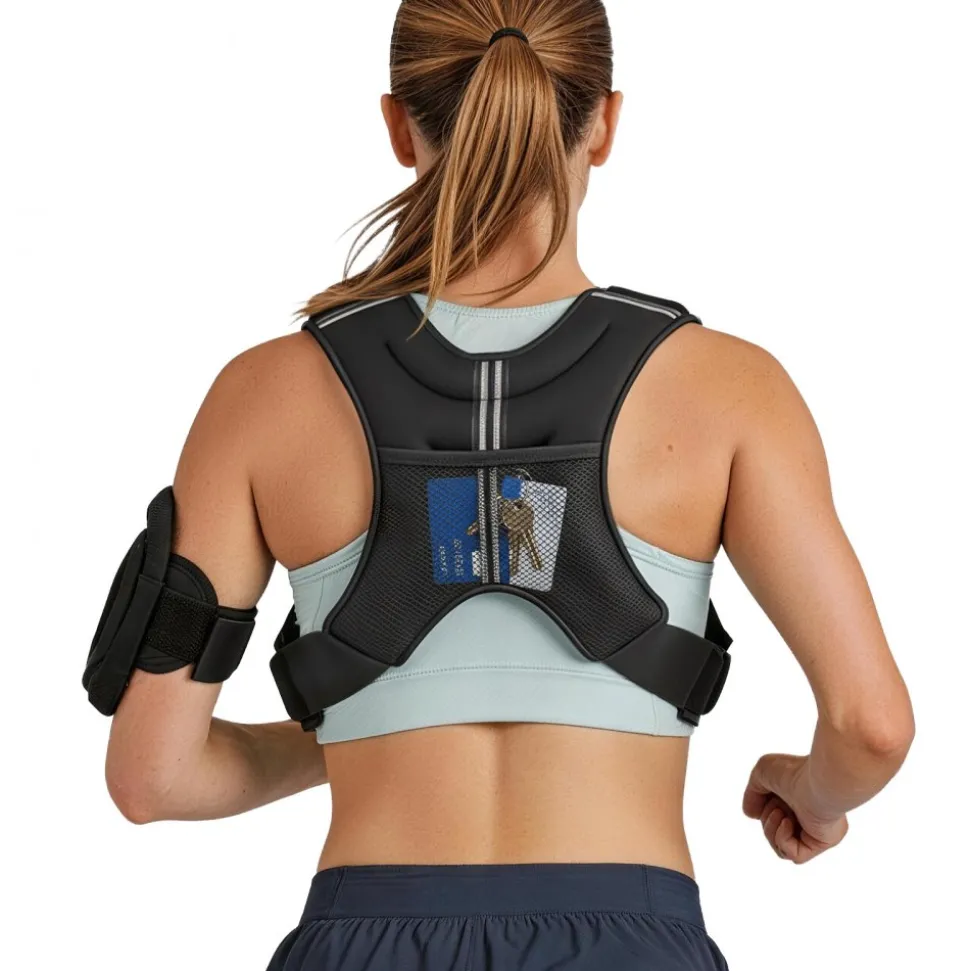 VEVOR Weighted Vest, 8 lbs Body Weight Vest for Men Women, with Reflective Stripe, Adjustable Buckle, Workout Equipment for Strength Training, Running, Jogging, Fitness, Muscle Building, Weight Loss