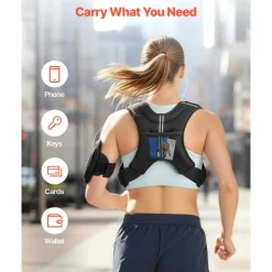 VEVOR Weighted Vest, 10 lbs Body Weight Vest for Men Women, with Reflective Stripe, Adjustable Buckle, Workout Equipment for Strength Training, Running, Jogging, Fitness, Muscle Building, Weight Loss