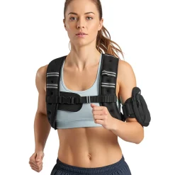VEVOR Weighted Vest, 6 lbs Body Weight Vest for Men Women, with Reflective Stripe, Adjustable Buckle, Workout Equipment for Strength Training, Running, Jogging, Fitness, Muscle Building, Weight Loss