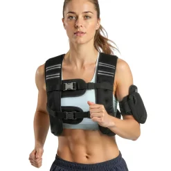VEVOR Weighted Vest, 16 lbs Weight Vest with Reflective Stripe, Adjustable Buckle Body Weight Vest for Men Women, Workout Equipment for Strength Training, Running, Jogging, Fitness, and Weight Loss