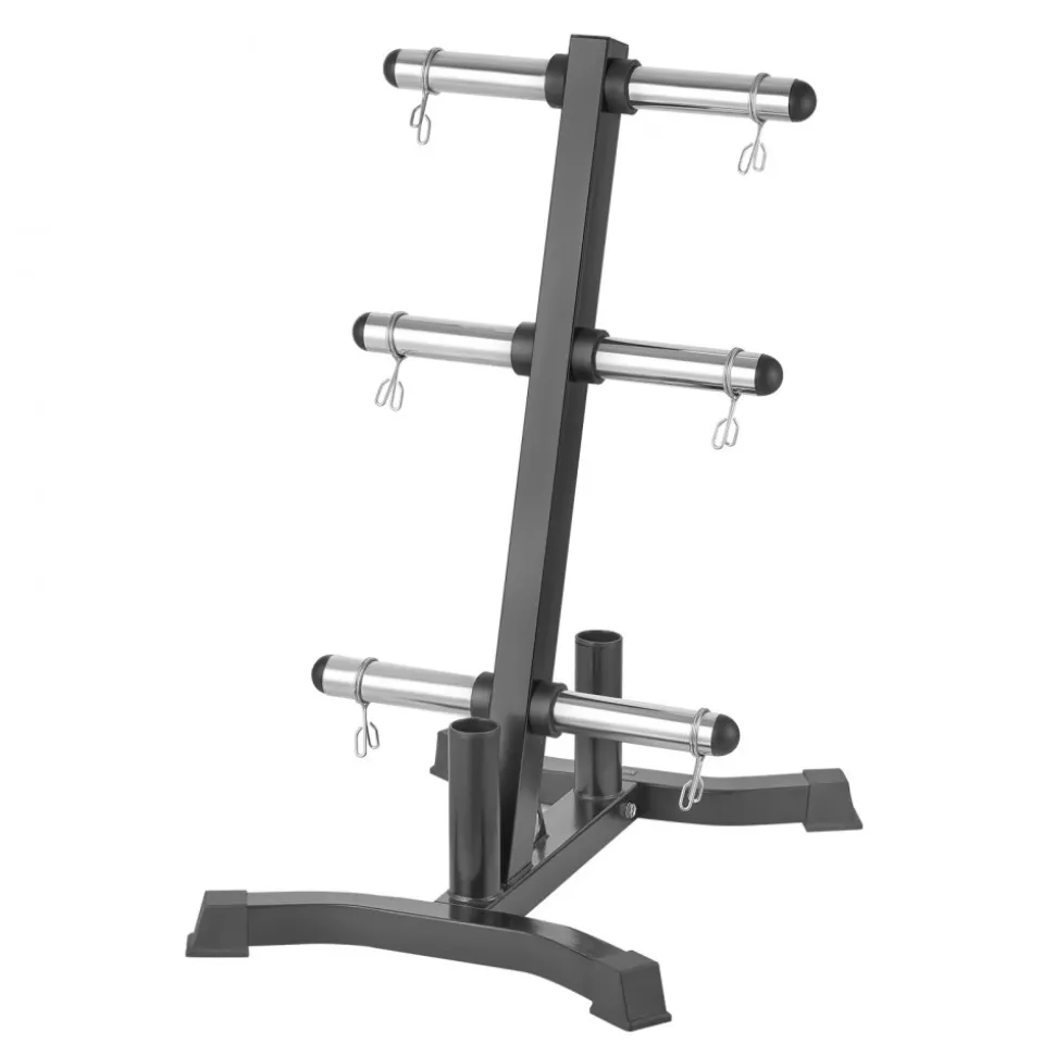 VEVOR Weight Plate Rack, L Frame Weight Plate Tree for 2-Inch Weight Plates, Standard Weight Plate Tree, 1000 lbs Load Capacity Weight Storage Holder, Home Gym Barbell Rack Storage Stand, Black