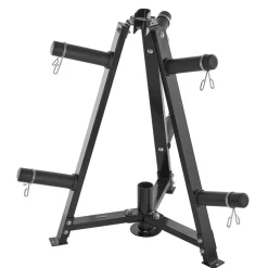 VEVOR Weight Plate Rack, Weight Plate Tree for 2-Inch Weight Plates, Standard Weight Plate Tree, 300 lbs Load Capacity Weight Storage Holder, Home Gym Barbell Rack Storage Stand, Black