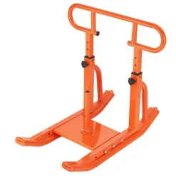 VEVOR Weight Sled, Steel Power Sled, Fitness Training Sleds for Athletic Exercise Speed Improvement, Workout Equipment with Adjustable Height Handle, Compatible with 1/2 in Weight Plates, Orange