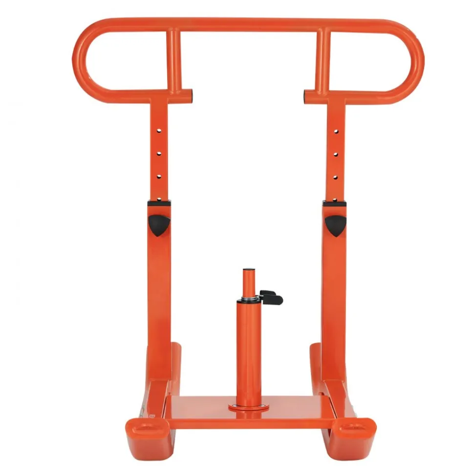 VEVOR Weight Sled, Steel Power Sled, Fitness Training Sleds for Athletic Exercise Speed Improvement, Workout Equipment with Adjustable Height Handle, Compatible with 1/2 in Weight Plates, Orange