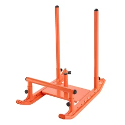 VEVOR Weight Sled, Steel Power Sled, Fitness Strength Training Sleds for Athletic Exercise Speed Improvement, Workout Fitness Equipment with Handle, Compatible with 1/2 in Weight Plates, Orange