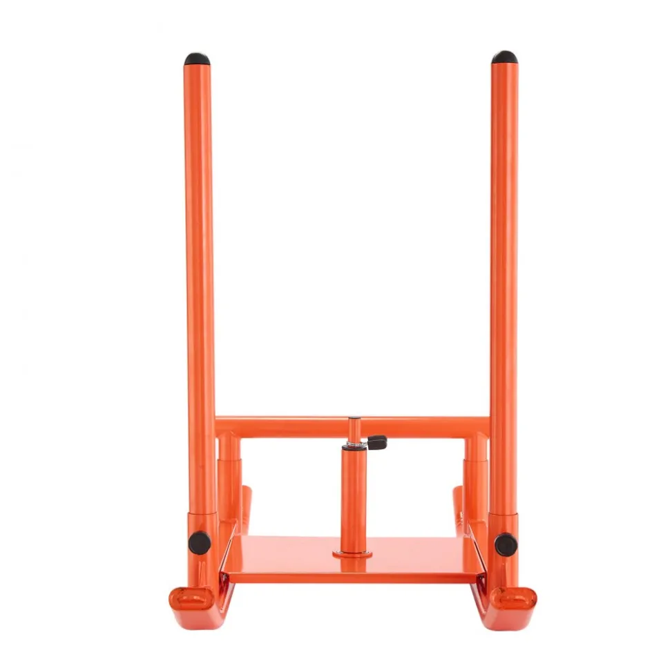 VEVOR Weight Sled, Steel Power Sled, Fitness Strength Training Sleds for Athletic Exercise Speed Improvement, Workout Fitness Equipment with Handle, Compatible with 1/2 in Weight Plates, Orange