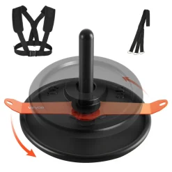 VEVOR Weight Sled, Steel Power Sled, Fitness Strength Training Sleds for Athletic Exercise Speed Improvement, Workout Fitness Equipment with Harness, Compatible with 2 in Weight Plate, Orange & Black