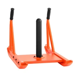 VEVOR Weight Sled, Steel Power Sled, Fitness Strength Training Sleds for Athletic Exercise Speed Improvement, Workout Fitness Equipment with Handle, Compatible with 1/2 in Weight Plates, Orange
