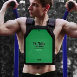 VEVOR Weight Vest Plates, 19.75 LB Pairs, Premium Steel Weighted plates, Contoured Ergonomic Fit – WODs, Additional Weight for Weight Vests, for Strength Training, Running, Fitness, Heavy Workouts