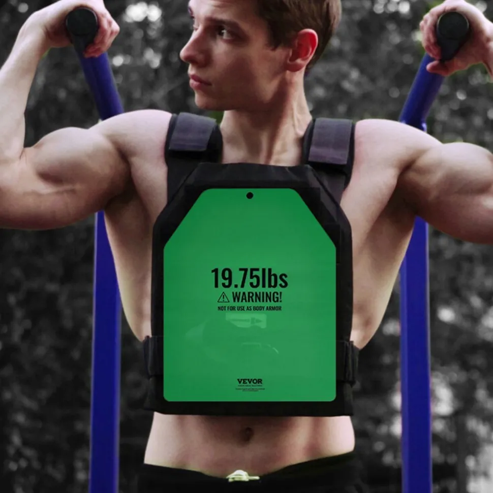 VEVOR Weight Vest Plates, 19.75 LB Pairs, Premium Steel Weighted plates, Contoured Ergonomic Fit – WODs, Additional Weight for Weight Vests, for Strength Training, Running, Fitness, Heavy Workouts