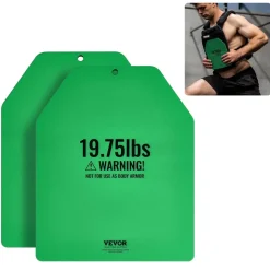 VEVOR Weight Vest Plates, 19.75 LB Pairs, Premium Steel Weighted plates, Contoured Ergonomic Fit – WODs, Additional Weight for Weight Vests, for Strength Training, Running, Fitness, Heavy Workouts