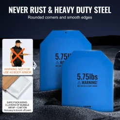 VEVOR Weight Vest Plates, 5.75 LB Pairs, Premium Steel Weighted plates, Contoured Ergonomic Fit – WODs, Additional Weight for Weight Vests, for Strength Training, Running, Fitness, Heavy Workouts