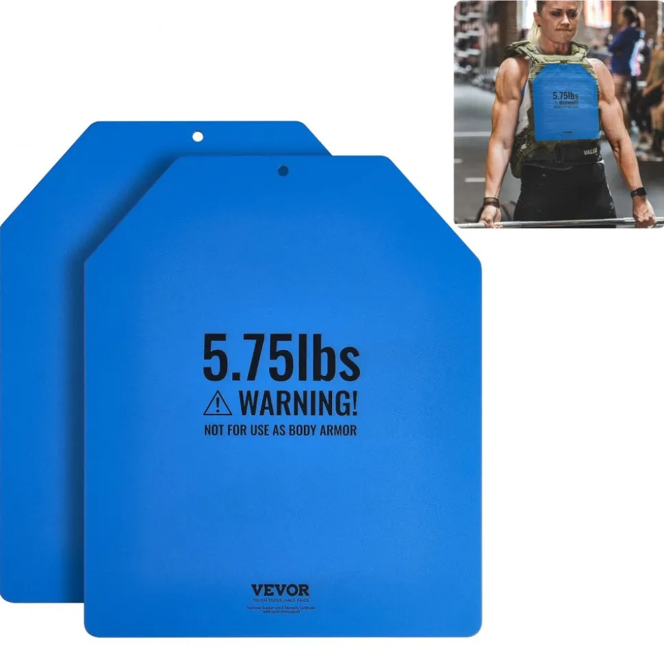 VEVOR Weight Vest Plates, 5.75 LB Pairs, Premium Steel Weighted plates, Contoured Ergonomic Fit – WODs, Additional Weight for Weight Vests, for Strength Training, Running, Fitness, Heavy Workouts