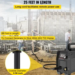 VEVOR Welder Extension Cord 30Amp 25ft 250V, Welding Power Cord with NEMA 6-50 Plug 10 Gauge 3 Prong for MIG,Lincoln,Plasma,Miller,TIG