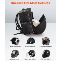 VEVOR Welding Backpack, 35.6L Welder Backpack for Tools and Helmet, 600D Polyester Extreme Gear Pack with Helmet Catch Bag, Multi-Purpose Gear Storage Bag for Welding, Outdoor Camping, Mountaineering