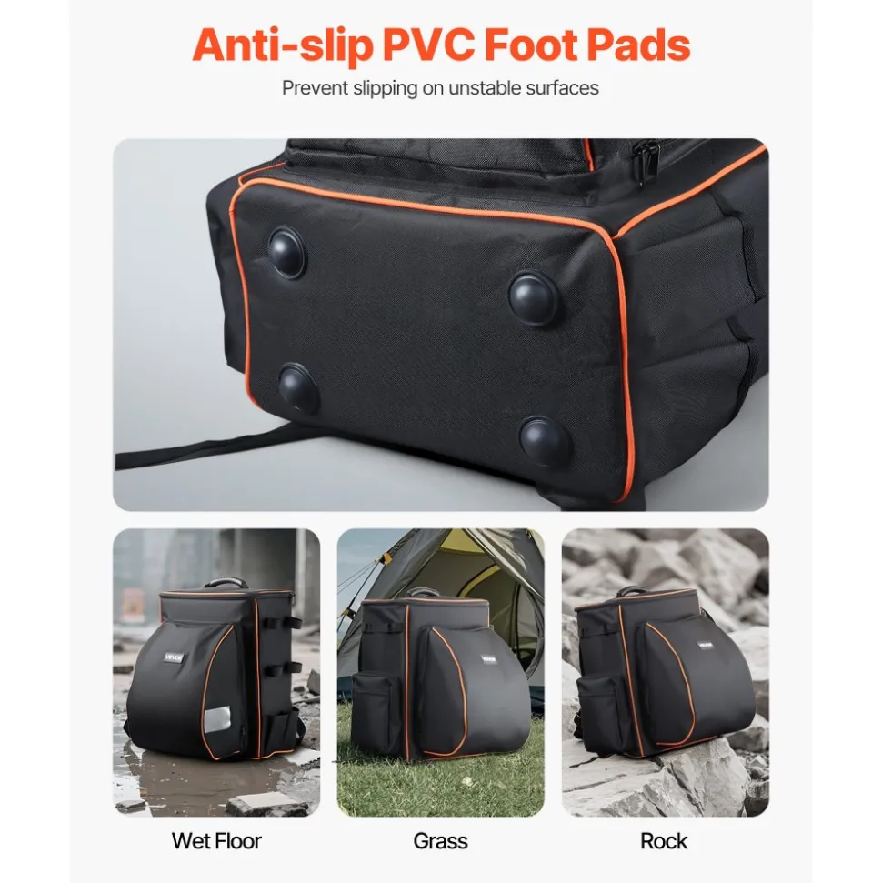 VEVOR Welding Backpack, 35.6L Welder Backpack for Tools and Helmet, 600D Polyester Extreme Gear Pack with Helmet Catch Bag, Multi-Purpose Gear Storage Bag for Welding, Outdoor Camping, Mountaineering