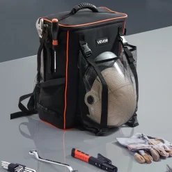 VEVOR Welding Backpack, 33L Welder Backpack with Insulated Bag & Helmet Bag, 600D Polyester Extreme Gear Pack for Tools and Helmet, Multi-Purpose Gear Storage Bag for Welding, Outdoor Camping, Hiking