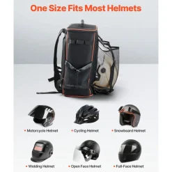 VEVOR Welding Backpack, 33L Welder Backpack with Insulated Bag & Helmet Bag, 600D Polyester Extreme Gear Pack for Tools and Helmet, Multi-Purpose Gear Storage Bag for Welding, Outdoor Camping, Hiking