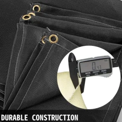 VEVOR Welding Blanket, 10 x 10 Foot Fiberglass Blanket, Up To 550 °C Heat-Resistant Fire Retardant Blanket with Premium Brass Grommets
