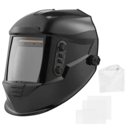 VEVOR Welding Helmet Auto Darkening, 3.94" x 3.74" True Color Welding Hood, 1/1/1/1 Solar-Powered Welder Mask 4 Arc Sensors, Wide Shade 4/5-9/9-13 for TIG MIG ARC Weld Grinding Cutting - METIS Series