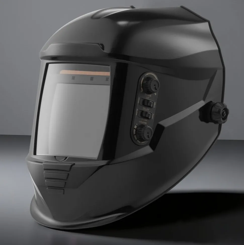 VEVOR Welding Helmet Auto Darkening, 3.94" x 3.74" True Color Welding Hood, 1/1/1/1 Solar-Powered Welder Mask 4 Arc Sensors, Wide Shade 4/5-9/9-13 for TIG MIG ARC Weld Grinding Cutting - METIS Series