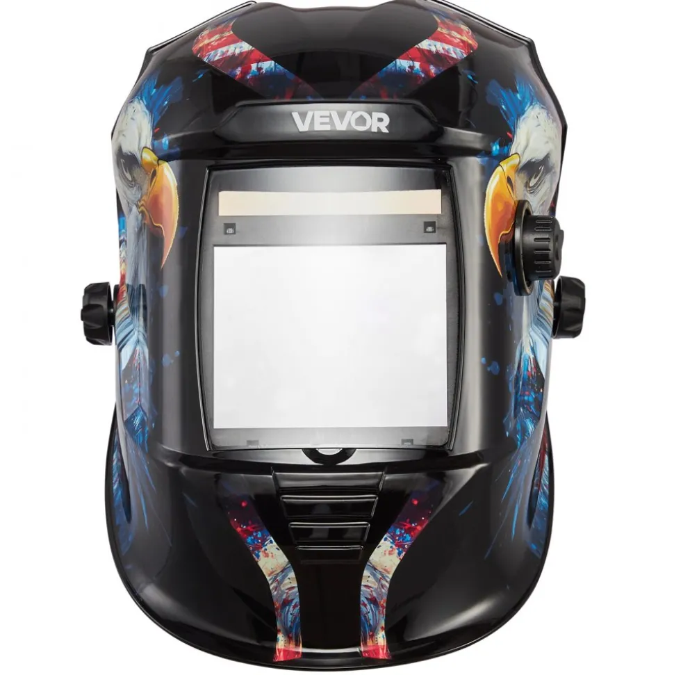 VEVOR Welding Helmet Auto Darkening, 3.94" x 3.15" True Color Welding Hood, 1/1/1/1 Solar-Powered Welder Mask 4 Arc Sensors, Wide Shade 4/5-9/9-13 for TIG MIG ARC Weld Grinding Cutting - METIS Series