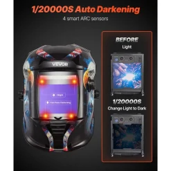 VEVOR Welding Helmet Auto Darkening, 3.94