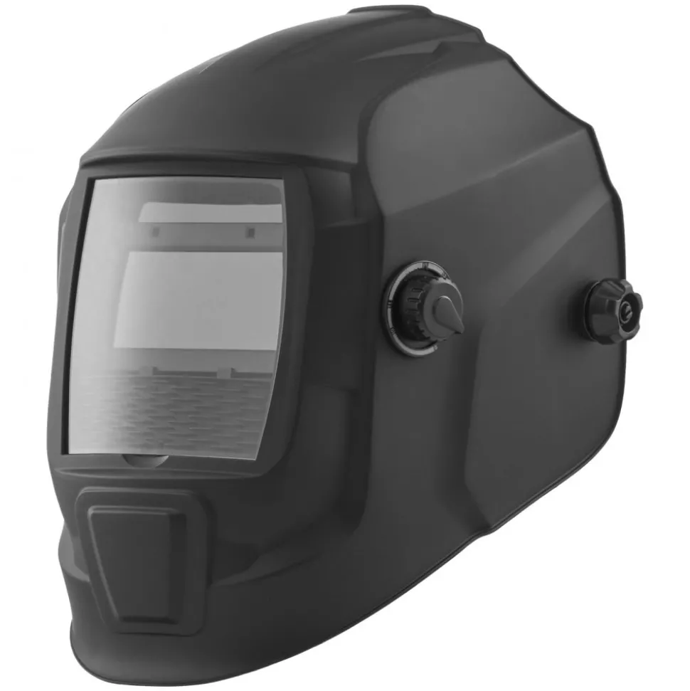 VEVOR Welding Helmet Auto Darkening, 3.66" x 1.69" True Color Welding Hood, Solar Powered Welder Mask 2 Arc Sensors, Shade 4/9-13 for TIG MIG ARC Weld Grinding - CRIUS Series (Matte Black)