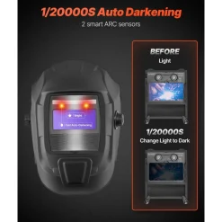 VEVOR Welding Helmet Auto Darkening, 3.66