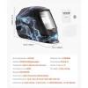 VEVOR Welding Helmet Auto Darkening, 3.66" x 1.69" True Color Welding Hood, Solar Powered Welder Mask 2 Arc Sensors, Shade 4/9-13 for TIG MIG ARC Weld Grinding - CRIUS Series (Blue Lightning Pattern)