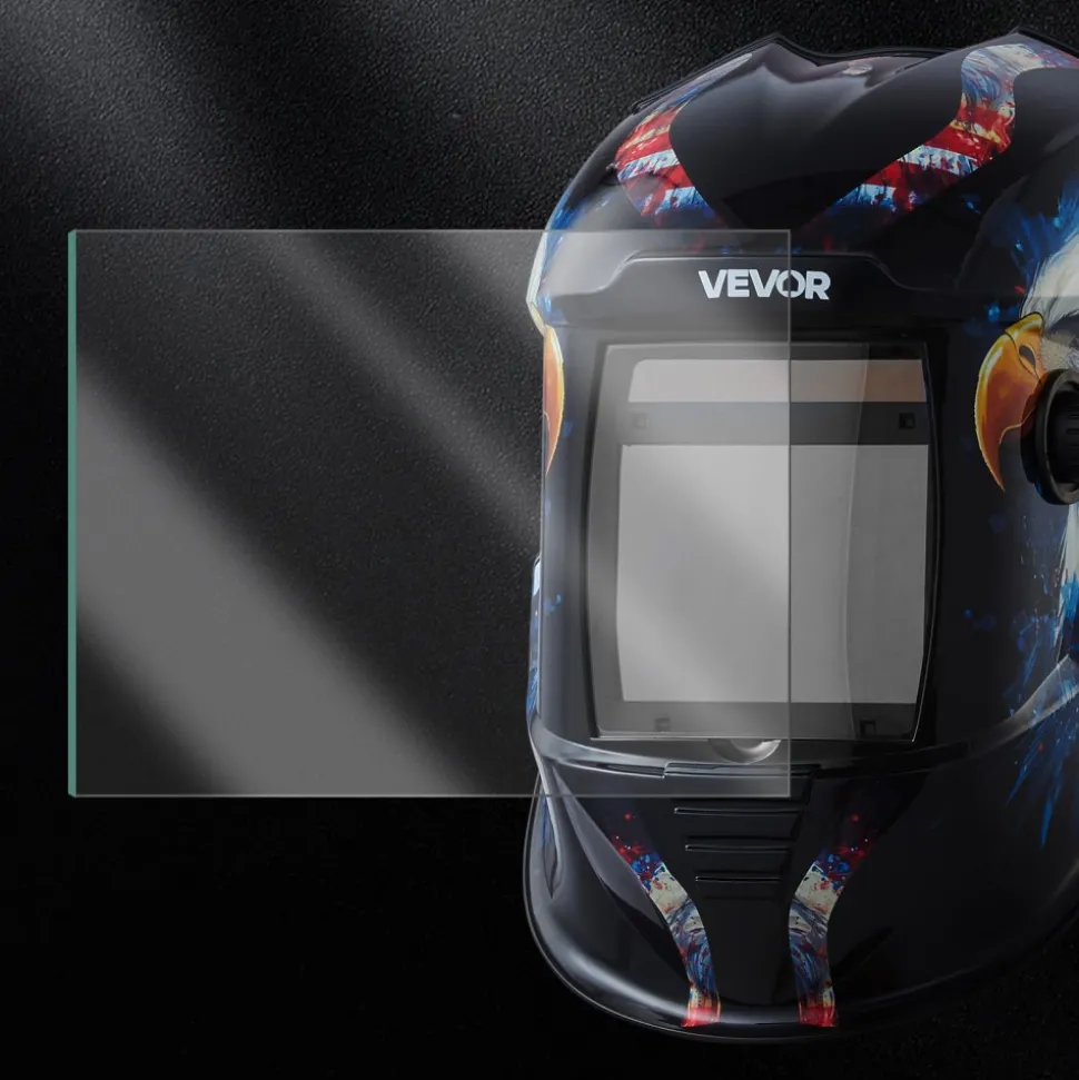 VEVOR Welding Helmet Outer Cover Lens, 20PCS 4.76" x 4.65" Outside Replacement Lens, Filter Protective Clear Covers Compatible with VEVOR CRIUS/METIS Series Auto Darkening Welding Helmets