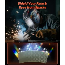 VEVOR Welding Helmet Outer Cover Lens, 20PCS 4.76" x 4.65" Outside Replacement Lens, Filter Protective Clear Covers Compatible with VEVOR CRIUS/METIS Series Auto Darkening Welding Helmets