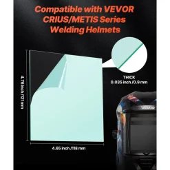 VEVOR Welding Helmet Outer Cover Lens, 20PCS 4.76