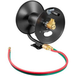 VEVOR Welding Hose Reel, Hand Crank Rewind Hose Reel with 3FT Lead-in Hose and 9/16