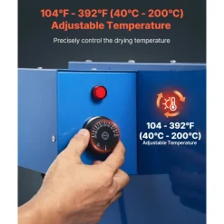 VEVOR Welding Rod Oven, 200LBS Capacity Countertop Electrodes Drying Oven 1060W 120V, 104°F - 392°F Adjustable Welding Rods Dryer for 18-inch Stick Electrode - with Locking Latch & Temperature Gauge