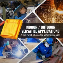 VEVOR Welding Screen with Frame, 6' x 6' Welding Curtain Screen, Flame-Resistant Vinyl Welding Protection Screen on 4 Swivel Wheel (2 Lockable), Moveable & Professional for Workshop/Industrial, Yellow