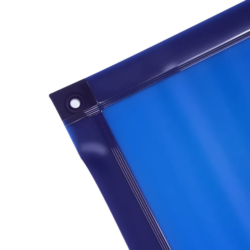 VEVOR Welding Screen with Frame, 6 x 8 FT Welding Curtain Screen, Flame-Resistant Vinyl Safety Protection Screens with Lockable Swivel Wheels & 6-Level UV Protection for Workshop/Industrial Use, Blue